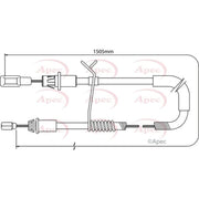 Apec Handbrake Cable Left Rear CAB1190