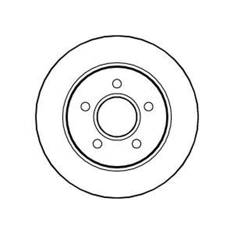 Abtex 2 x Solid Rear Brake Discs BD1245S