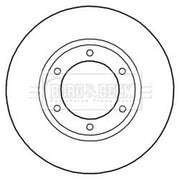 Borg & Beck 2 x Vented Front Brake Discs BBD5288