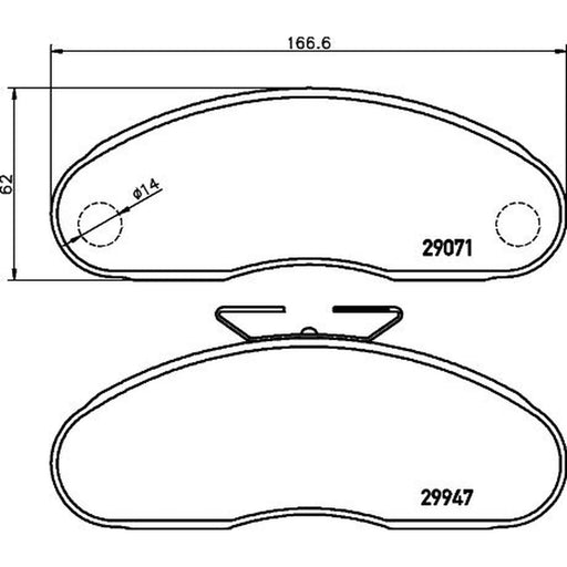 Mintex Front Brake Pad Set MDB1721