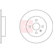 Apec 2 x Solid Rear Brake Discs DSK2352