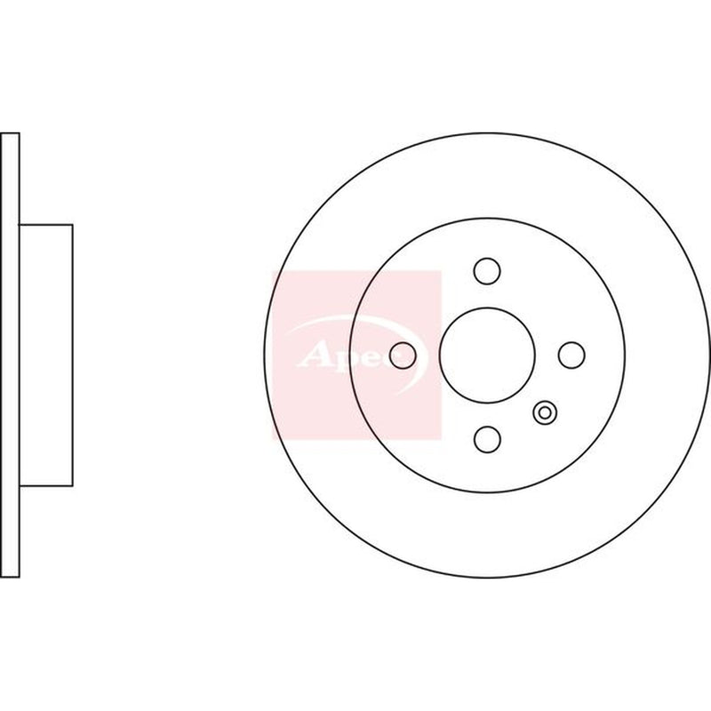 Apec 2 x Solid Rear Brake Discs DSK2352