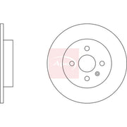 Apec 2 x Solid Rear Brake Discs DSK2352