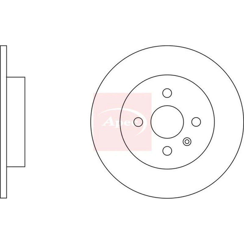 Apec 2 x Solid Rear Brake Discs DSK2352