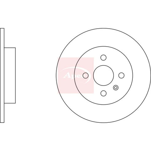 Apec 2 x Solid Rear Brake Discs DSK2352