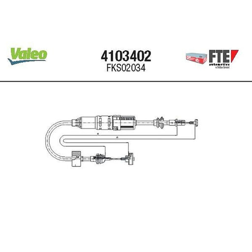 Valeo Clutch Control Cable Pull 4103402