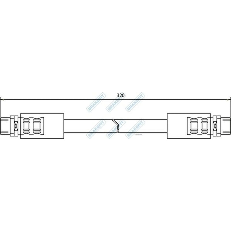 Apec Brake Hydraulic Hose Line Front BHO4075