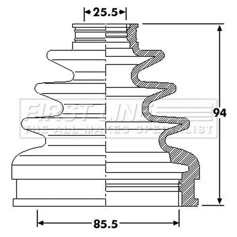First Line Drive Shaft Bellow Kit Front Left FCB6219