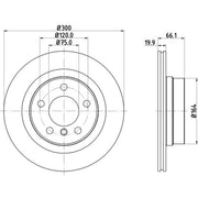 DON 2 x Internally Vented Rear Brake Discs PCD13522