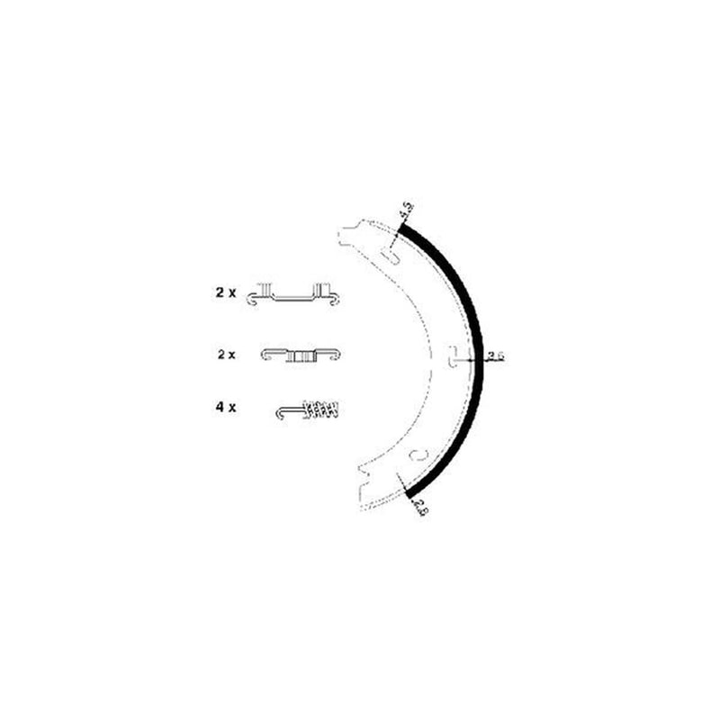 Textar Parking Brake Shoe Set 91054600