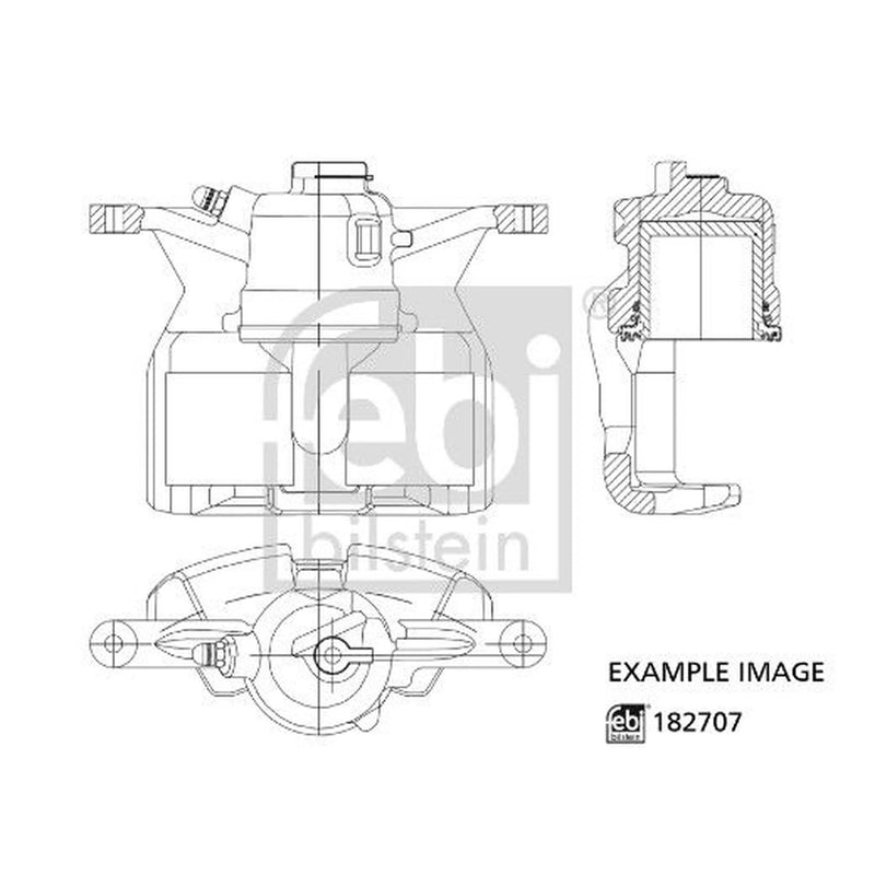 Febi Brake Caliper Assembly Rear Right 182707