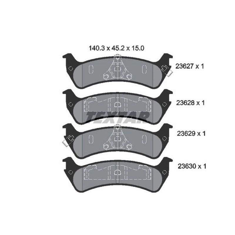 Textar Rear Brake Pad Set 2362701