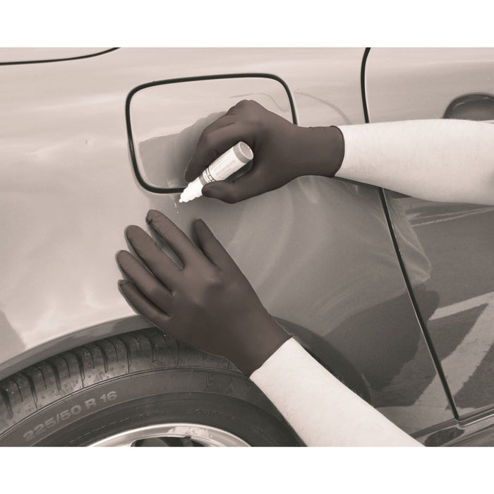 10x Bodyguards Powder Free Black Nitrile Disposable Gloves Small Box of 100 Tattoo Bodyguard  - Town Parts