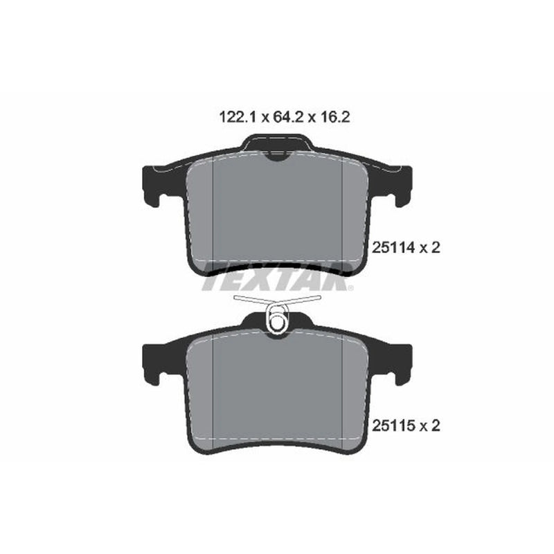Textar Rear Brake Pad Set 2511401