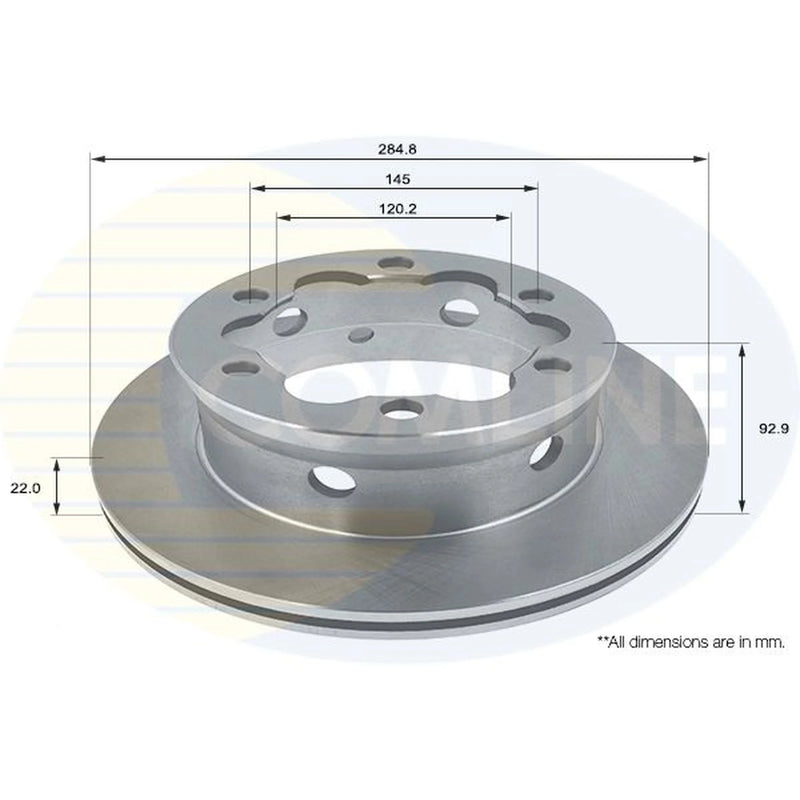 Comline 2 x Rear Brake Discs ADC1614V