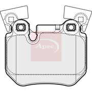 Apec Rear Brake Pad Set PAD1682