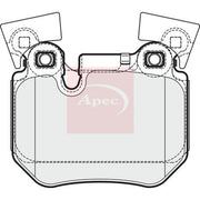 Apec Rear Brake Pad Set PAD1682