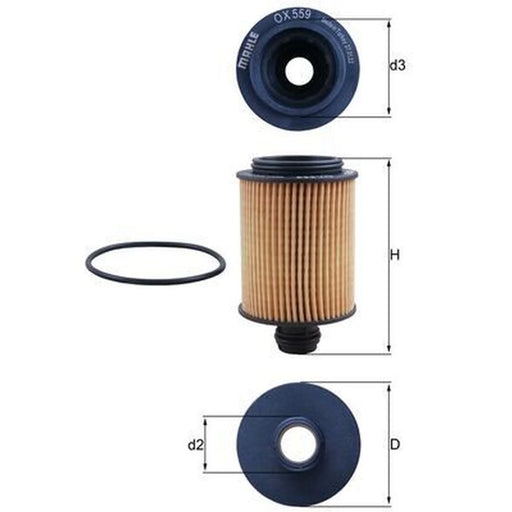 Mahle Engine Oil Filter OX 559D