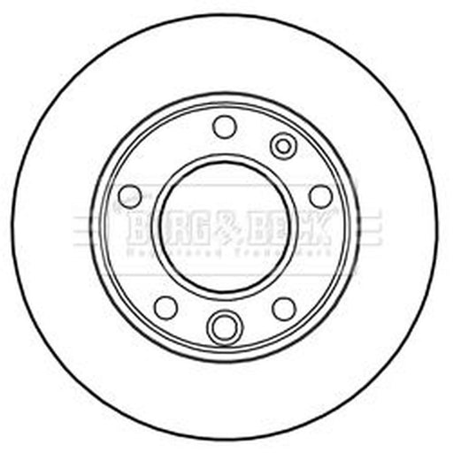 Borg & Beck 2 x Vented Front Brake Discs BBD5134