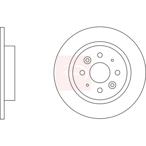 Apec 2 x Solid Rear Brake Discs DSK2538