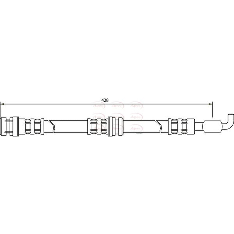 Apec Brake Hydraulic Hose Line Rear HOS3218