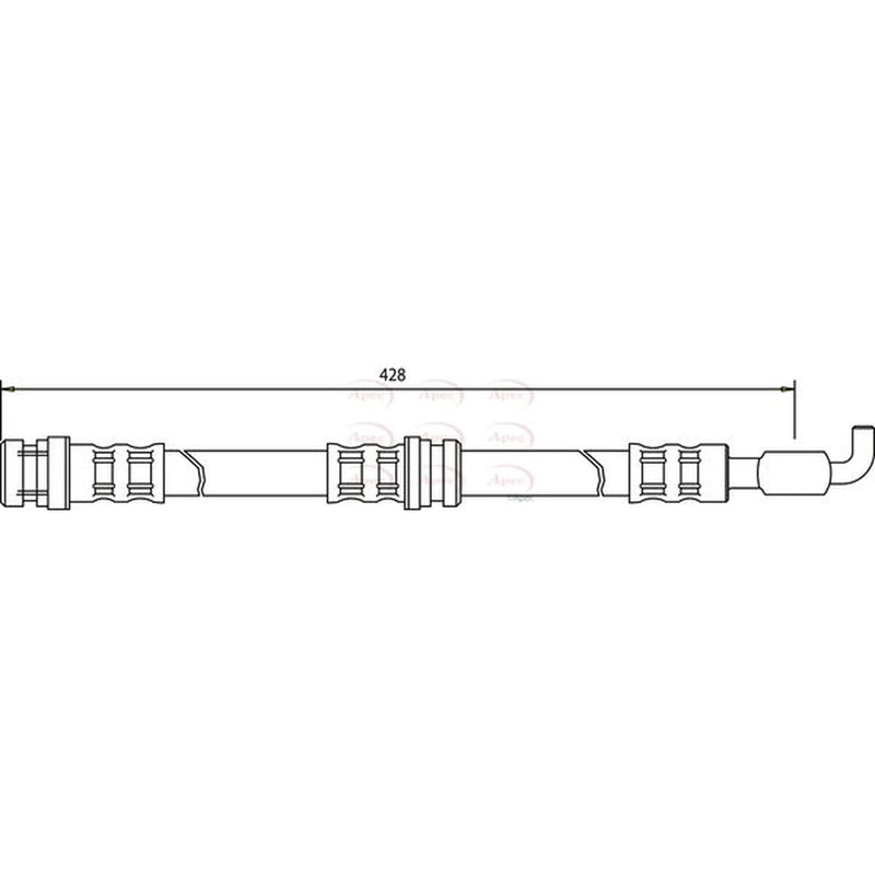 Apec Brake Hydraulic Hose Line Rear HOS3218