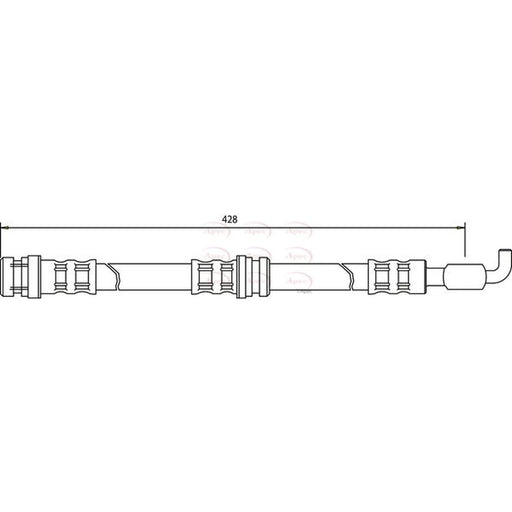 Apec Brake Hydraulic Hose Line Rear HOS3218
