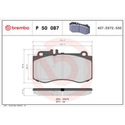 Brembo 4 x Front Brake Pad Set P50087