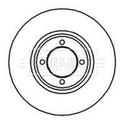 Borg & Beck 2 x Solid Front Brake Discs BBD4724