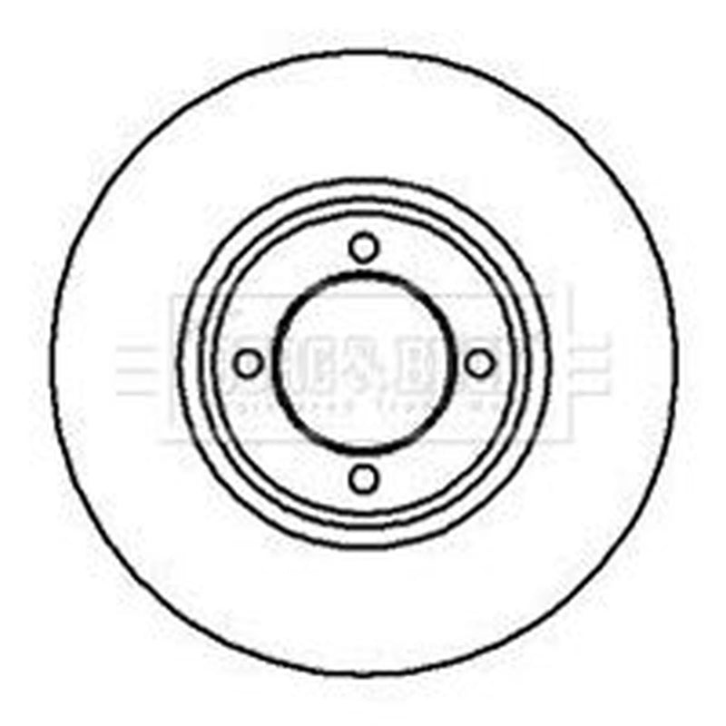Borg & Beck 2 x Solid Front Brake Discs BBD4724