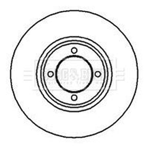 Borg & Beck 2 x Solid Front Brake Discs BBD4724