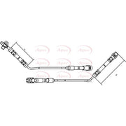 Apec Brake Hydraulic Hose Line Rear Left HOS3155