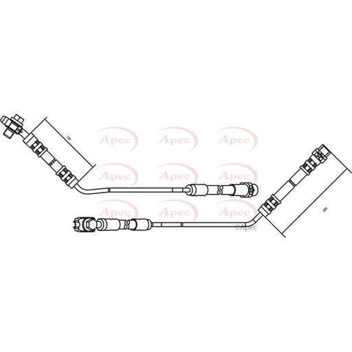 Apec Brake Hydraulic Hose Line Rear Left HOS3155