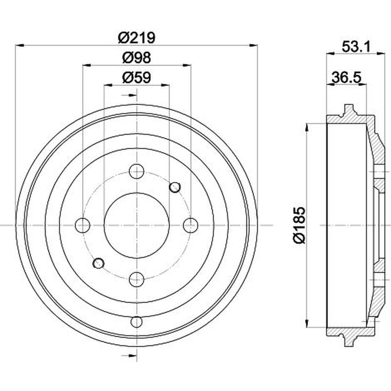 Mintex Brake Drum Assembly Rear MBD299