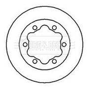 Borg & Beck 2 x Vented Rear Brake Discs BBD5725S