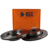 Key Parts 2 x Vented Rear Brake Discs KBD4184