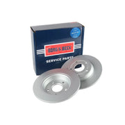 Borg & Beck 2 x Solid Rear Brake Discs BBD5548