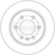 Borg & Beck 2 x Solid Rear Brake Discs BBD6229S