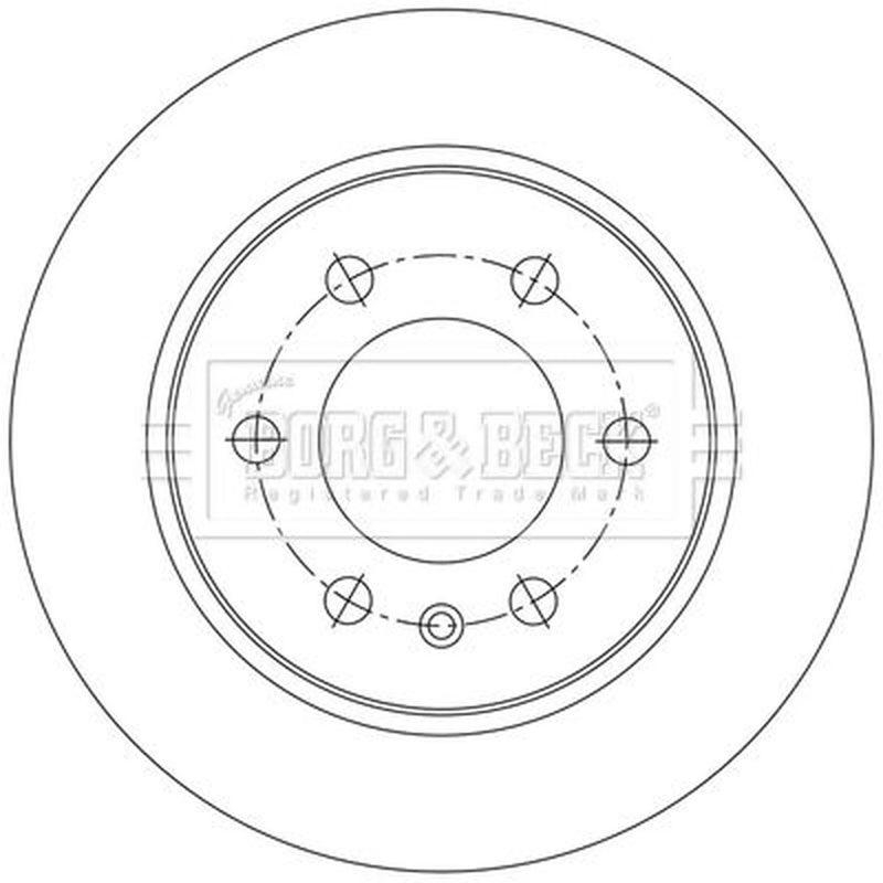 Borg & Beck 2 x Solid Rear Brake Discs BBD6229S