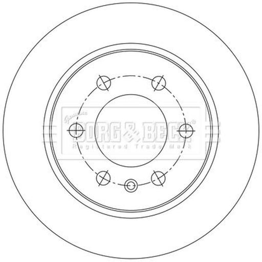 Borg & Beck 2 x Solid Rear Brake Discs BBD6229S