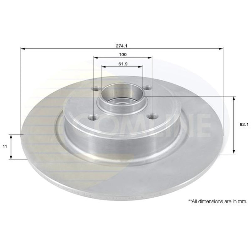 Comline Rear Brake Discs ADC1540
