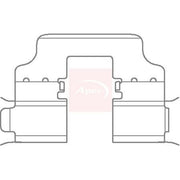 Apec Brake Pad Accessory Fitting Kit Rear KIT1132