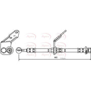 Apec Brake Hydraulic Hose Line Front Left HOS3550