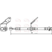 Apec Brake Hydraulic Hose Line Front Left HOS3550