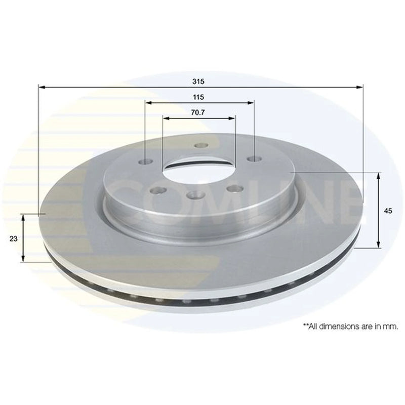 Comline 2 x Rear Brake Discs ADC1156V