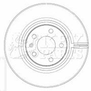 Key Parts 2 x Vented Front Brake Discs KBD4509