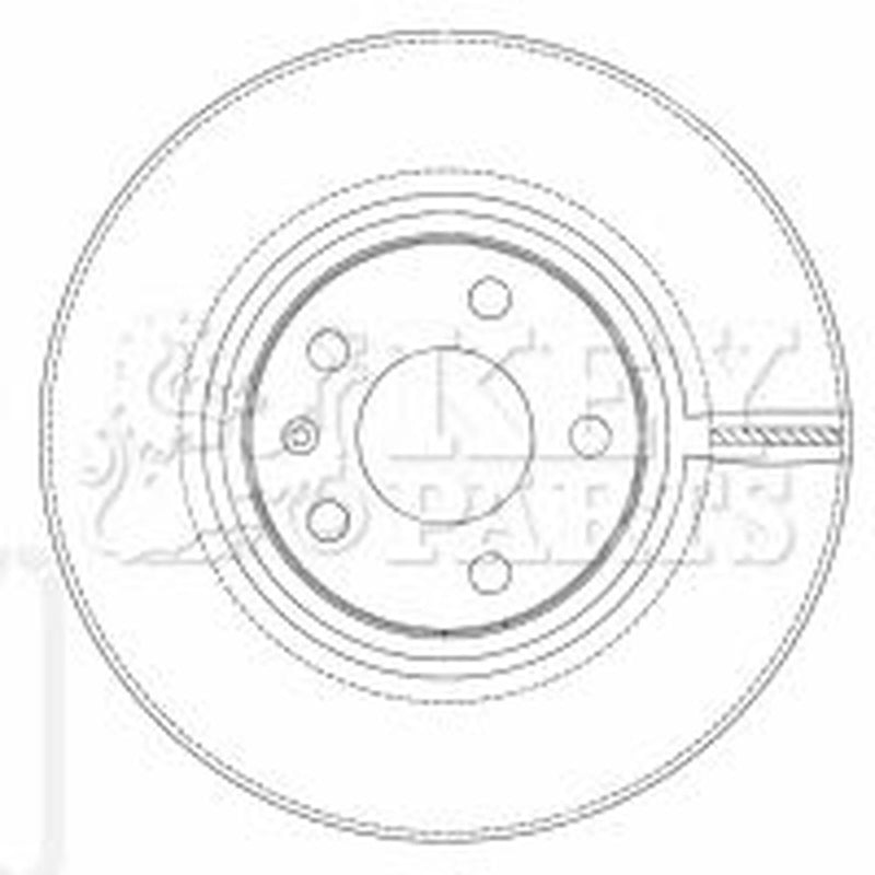Key Parts 2 x Vented Front Brake Discs KBD4509
