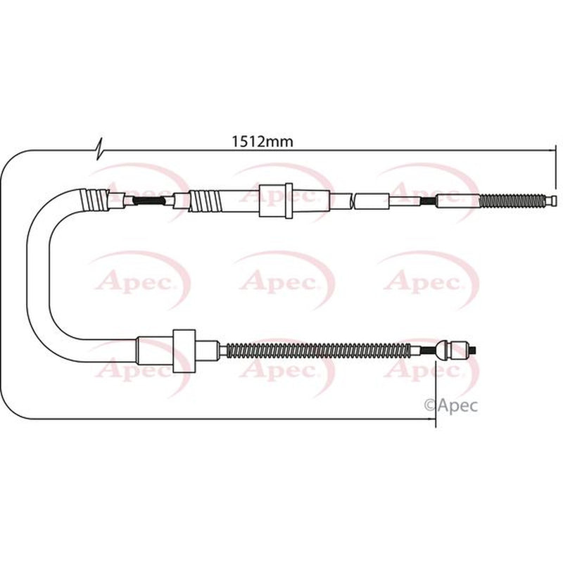 Apec Handbrake Cable Left Rear CAB1399