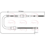 Apec Handbrake Cable Left Rear CAB1399