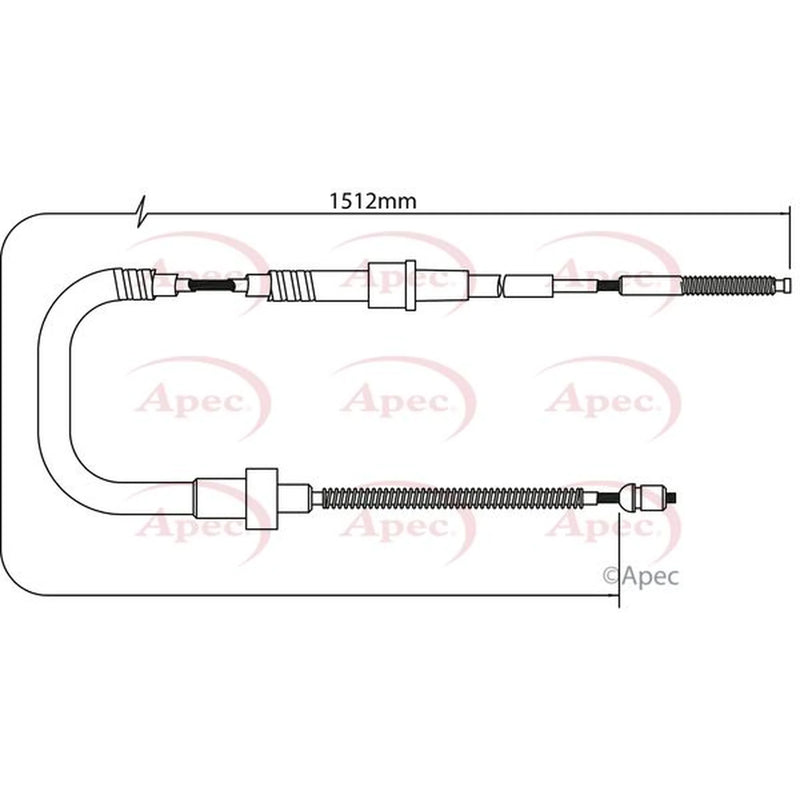 Apec Handbrake Cable Left Rear CAB1399